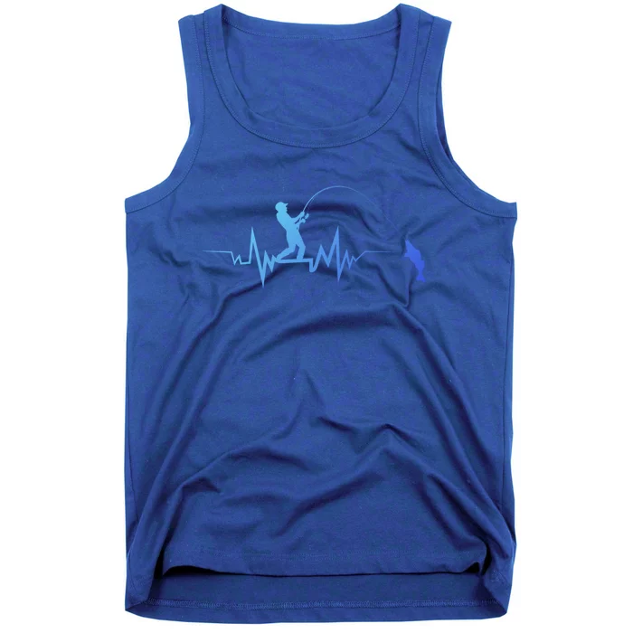 Fishing Heartbeat Funny Design For Fisher Gift Tank Top