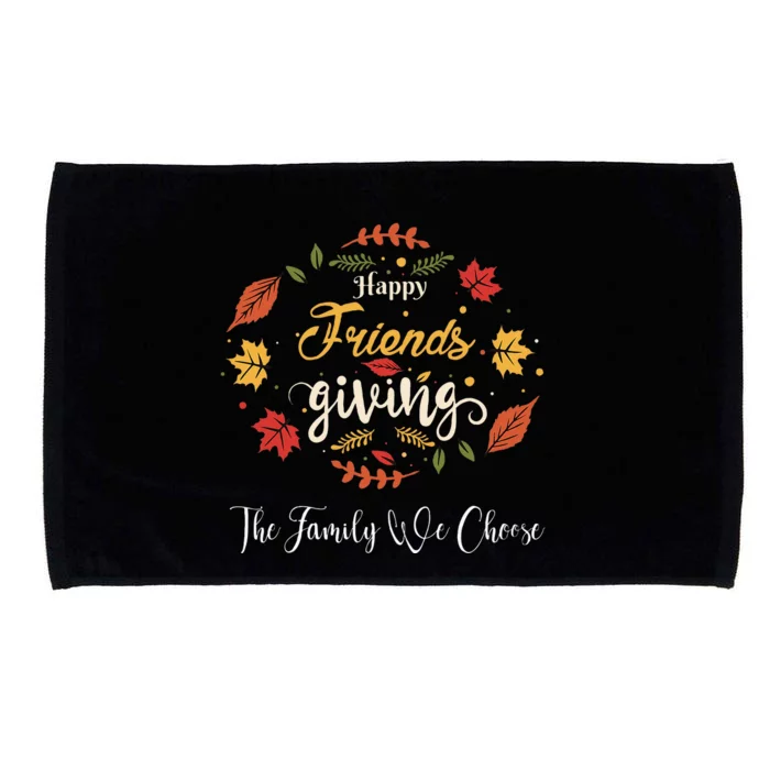 Funny Happy Friendsgiving Turkey Friends Giving Microfiber Hand Towel