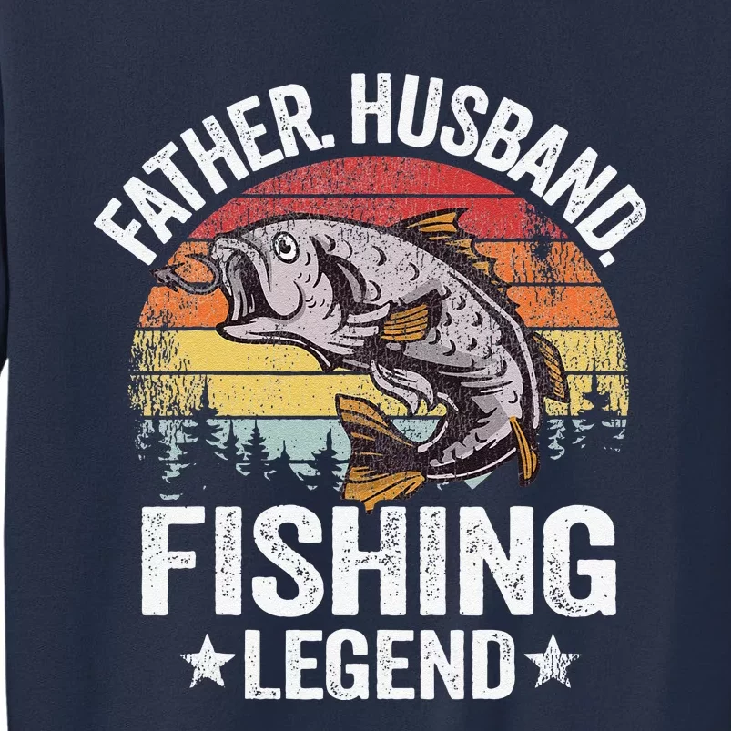 Father Husband Fishing Legend Daddy Grandpa Fishing Sweatshirt