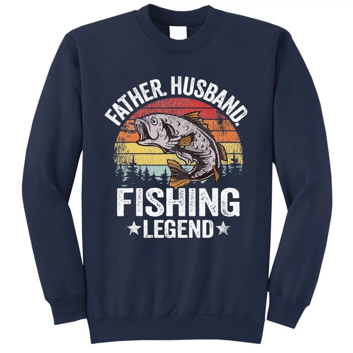 Father Husband Fishing Legend Daddy Grandpa Fishing Sweatshirt