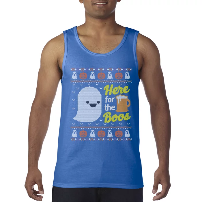 Funny Here For The Boos Cute Gift Ugly Halloween Cute Gift Tank Top