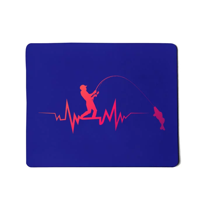 Fishing Heartbeat Funny Design For Fisher Gift Mousepad