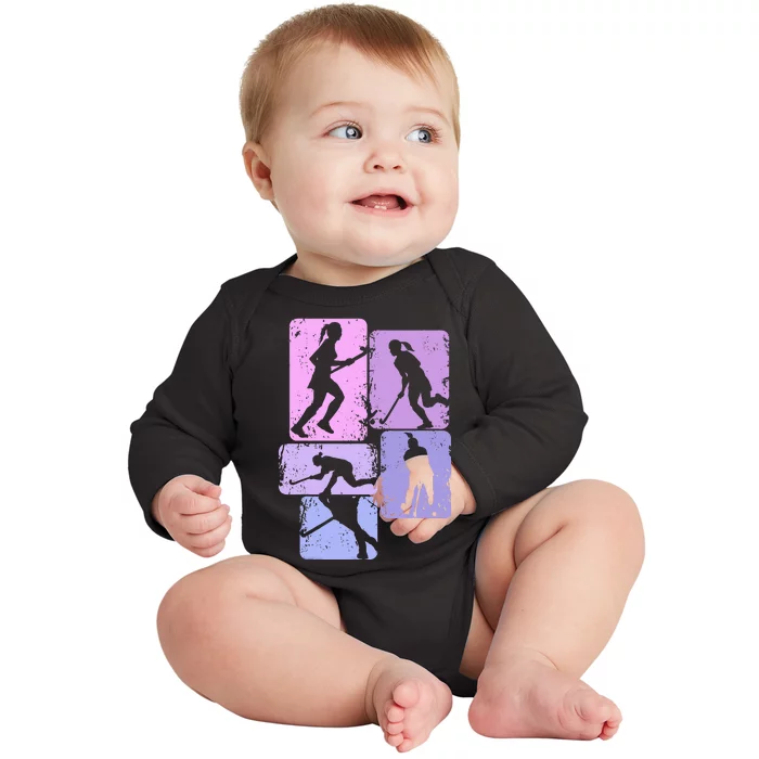 Field Hockey Baby Long Sleeve Bodysuit