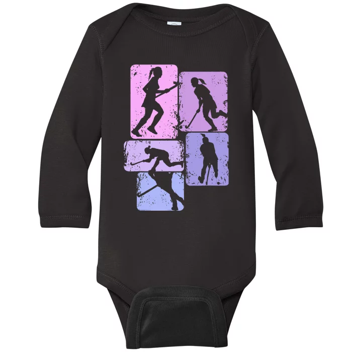 Field Hockey Baby Long Sleeve Bodysuit