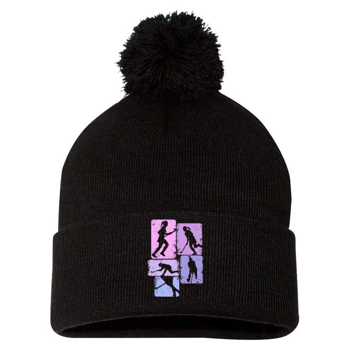 Field Hockey Pom Pom 12in Knit Beanie