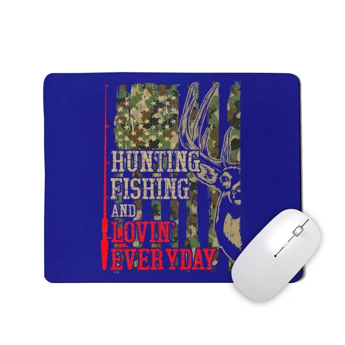 Funny Hunting Fishing Loving Every Day Camo Deer Hunter Dad Mousepad