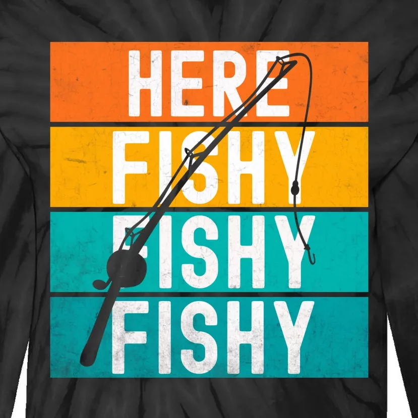 Fishing Here Fishy Tie-Dye Long Sleeve Shirt