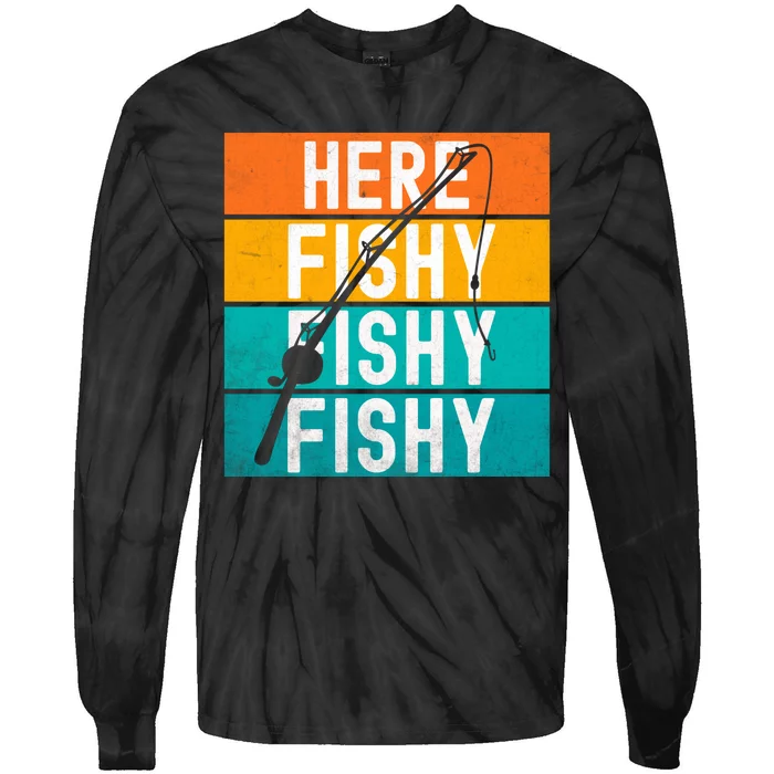 Fishing Here Fishy Tie-Dye Long Sleeve Shirt