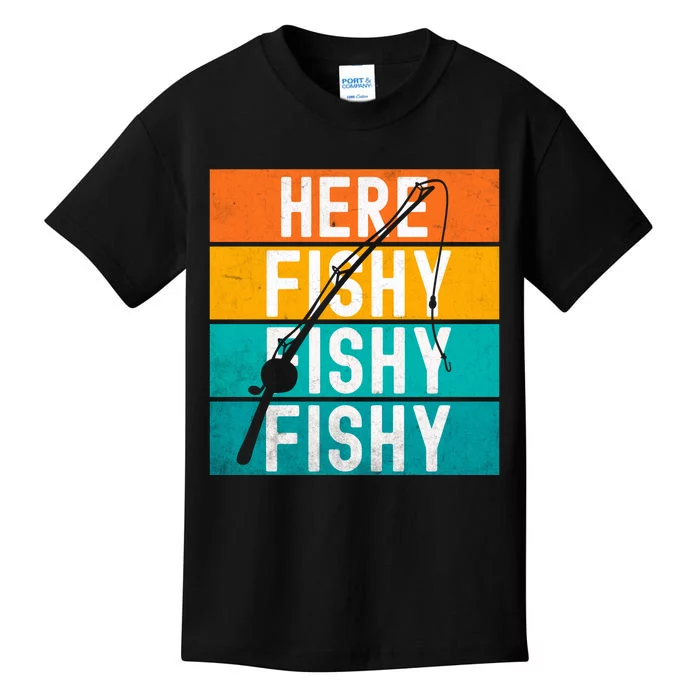 Fishing Here Fishy Kids T-Shirt