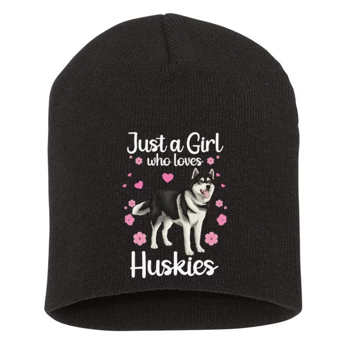 Funny Huskies For Pup Siberian Husky Dog Lovers Short Acrylic Beanie