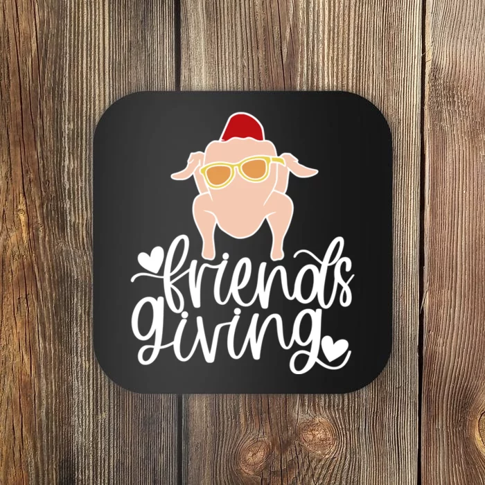 Funny Happy Friendsgiving Turkey Friends Giving Coaster