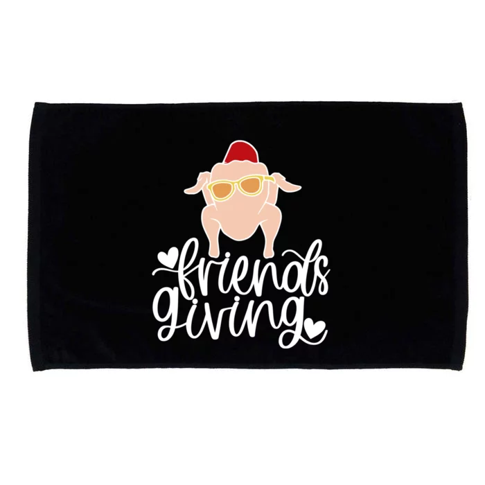 Funny Happy Friendsgiving Turkey Friends Giving Microfiber Hand Towel