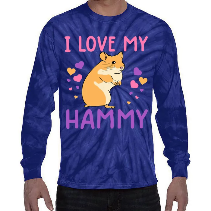 Funny Hamster For Wo Hammy Cute Pet Lovers Gifts Tie-Dye Long Sleeve Shirt