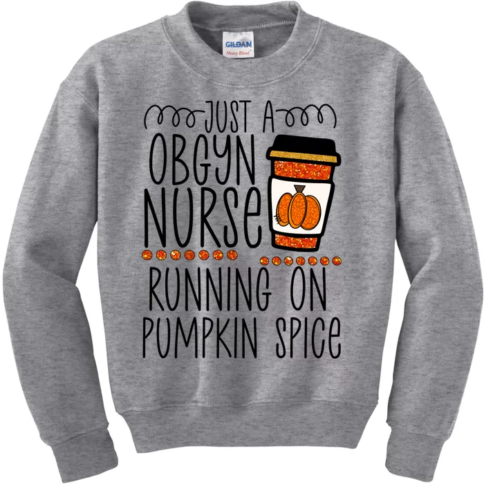 Funny Halloween Fall Pumpkin Spice Obgyn Gynecology Nurse Gift Kids Sweatshirt