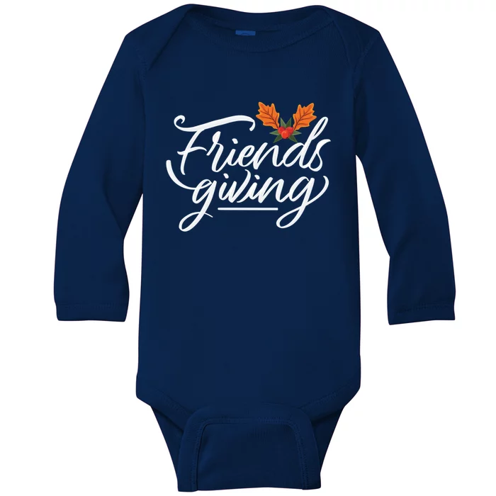 Friendsgiving Holiday Festive Thanksgiving Baby Long Sleeve Bodysuit