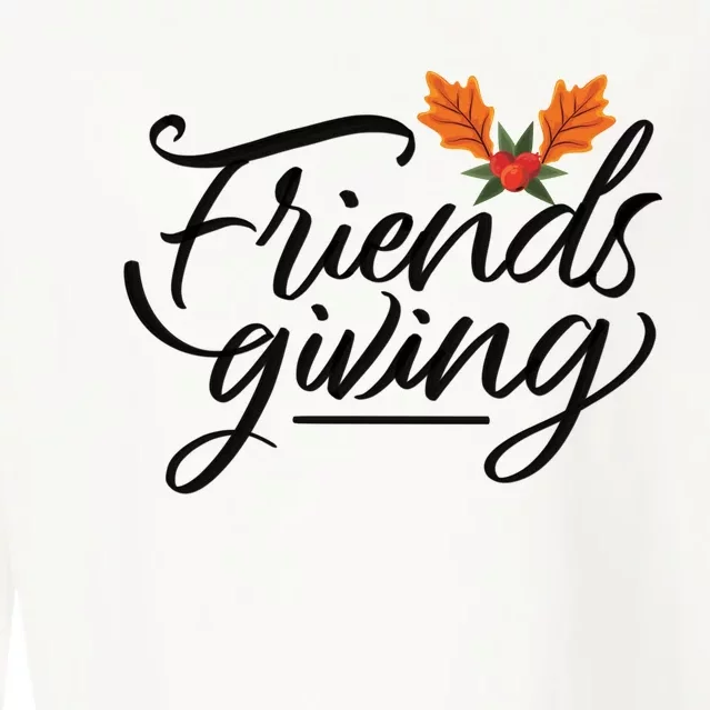 Friendsgiving Holiday Festive Thanksgiving Cropped Pullover Crew