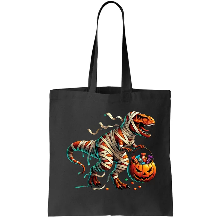 Funny Halloween For Boy T Rex Dinosaur Mummy Costume Tote Bag