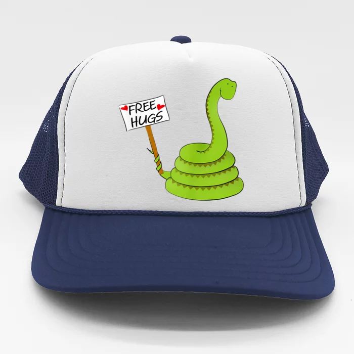 Free Hugs! Funny Boa Constrictor Python Reptile Snake Pun Trucker Hat