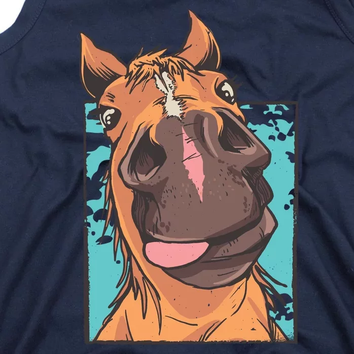 Funny Horse Face Tank Top