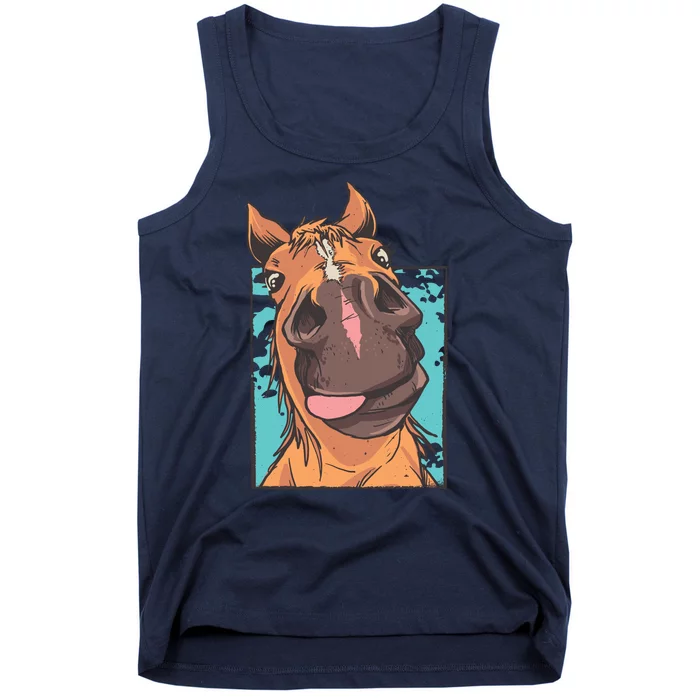 Funny Horse Face Tank Top