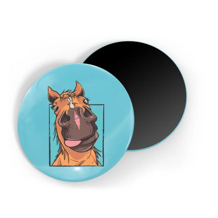 Funny Horse Face Magnet