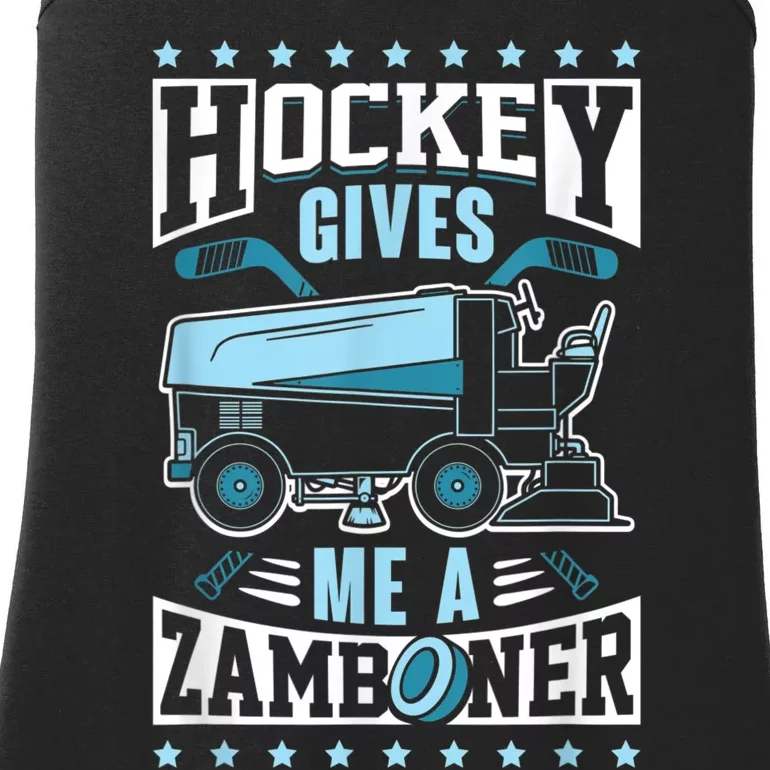 Funny Hockey For Men Hockey Gives Me A Zamboner Ladies Essential Tank