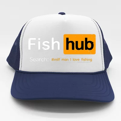 Funny Trucker Hat Milf Man I Love Fishing Fishing Baseball Cap Retro  Vintage Joke Fish