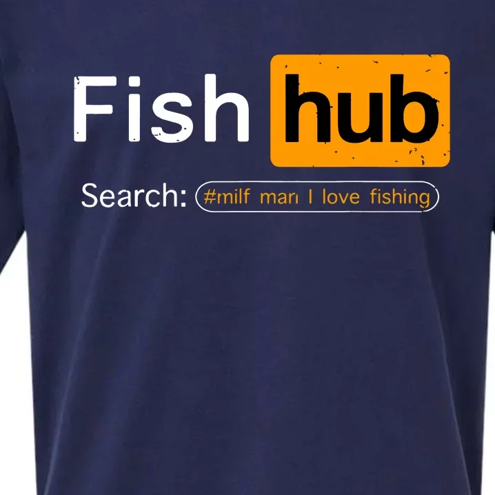 Fish Hub Funny Dirty Fishing Joke MILF Man I Love Fishing Sueded Cloud Jersey T-Shirt