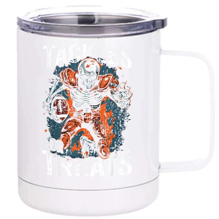 Football Halloween Front & Back 12oz Stainless Steel Tumbler Cup