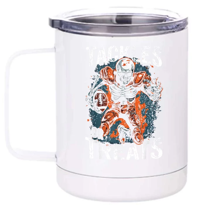 Football Halloween Front & Back 12oz Stainless Steel Tumbler Cup