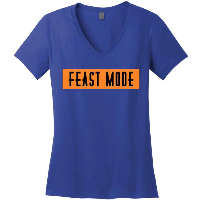 Fun Halloween Feast Mode Gift Women's V-Neck T-Shirt