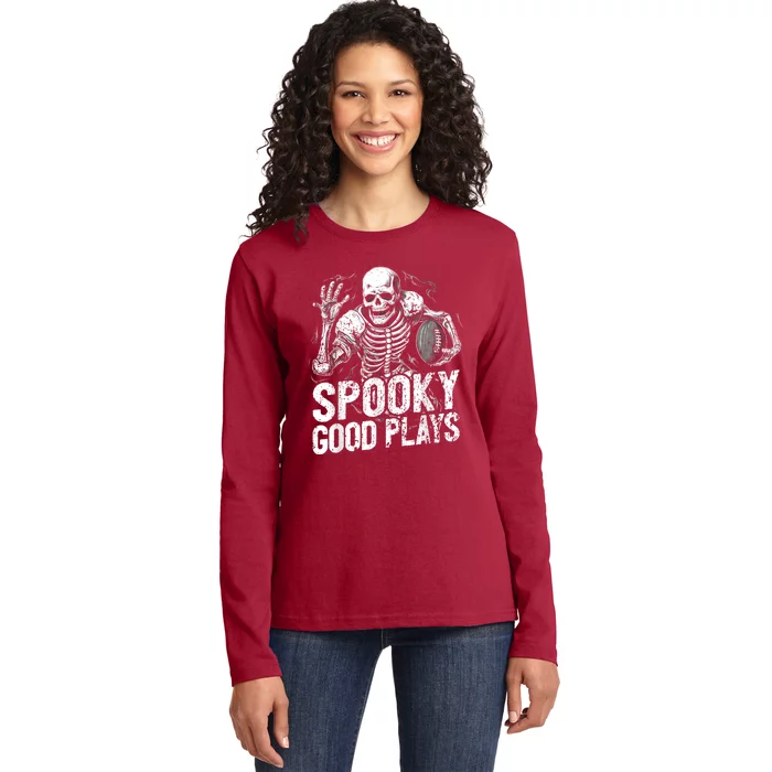 Football Halloween Ladies Long Sleeve Shirt