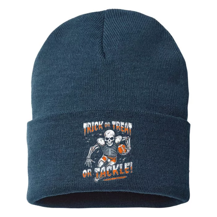 Football Halloween Sustainable Knit Beanie