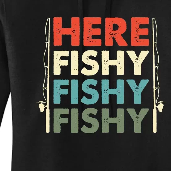 Fish Hunting Fishing Fishrod Fisherman Women's Pullover Hoodie