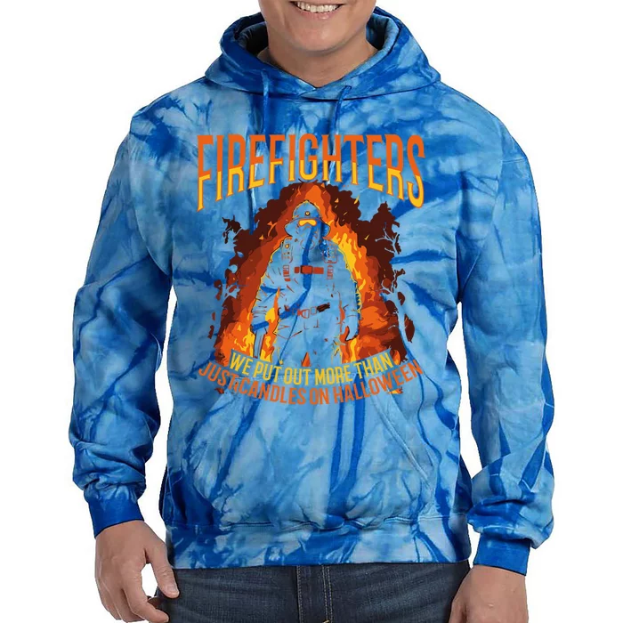 Firefighter Halloween Fire Halloween Party Firefighting Gift Tie Dye Hoodie