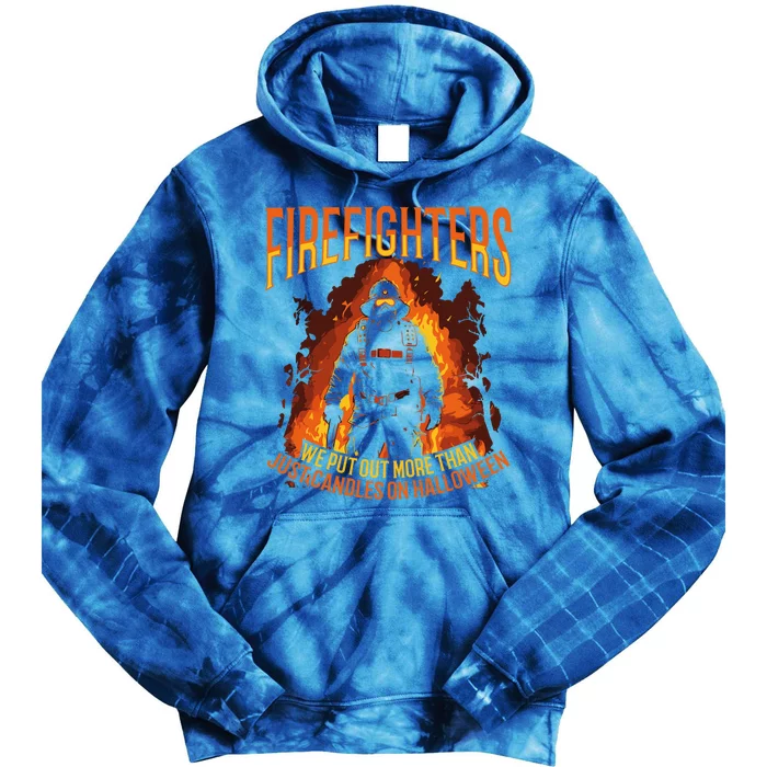 Firefighter Halloween Fire Halloween Party Firefighting Gift Tie Dye Hoodie