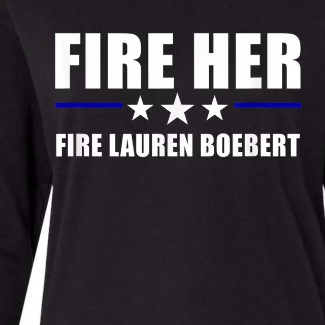 Fire Her Fire Lauren Boebert Womens Cotton Relaxed Long Sleeve T-Shirt