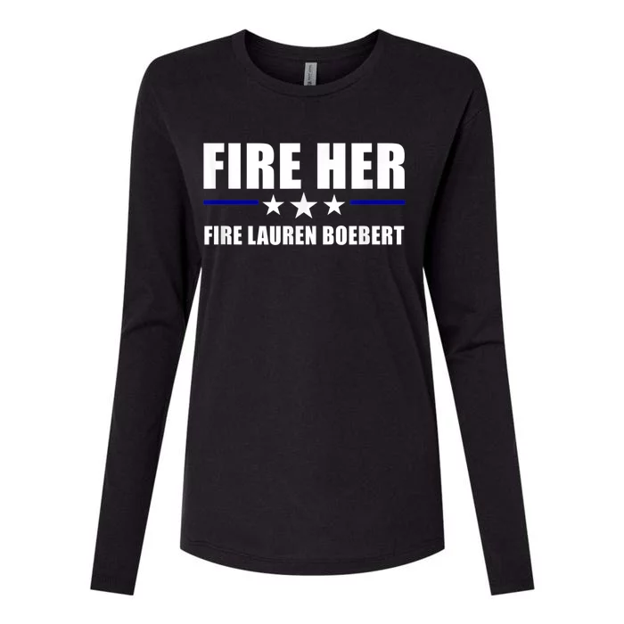 Fire Her Fire Lauren Boebert Womens Cotton Relaxed Long Sleeve T-Shirt