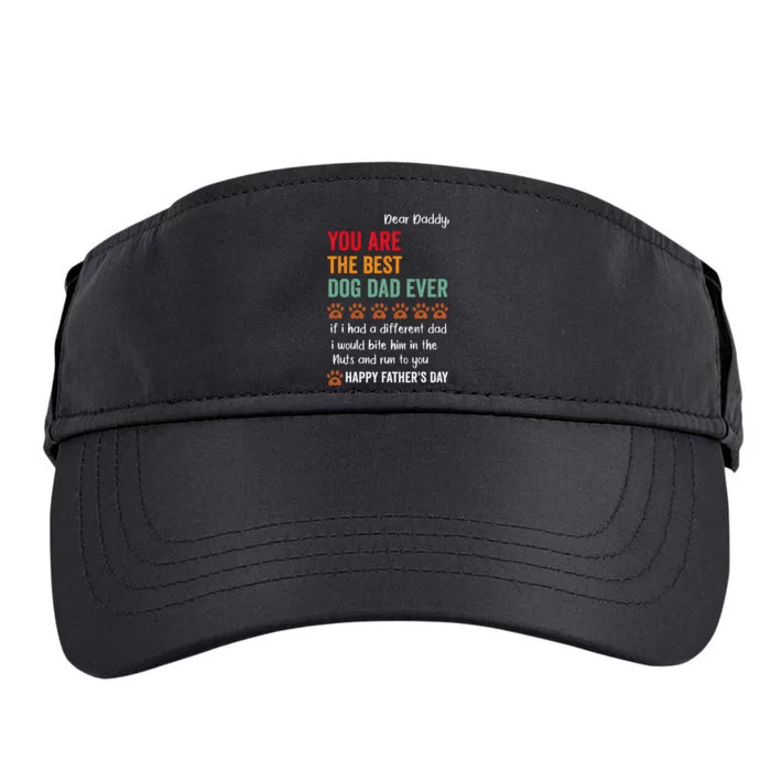 Funny Happy Fathers Day From Dog Treats To Dad Quote Adult Drive Performance Visor