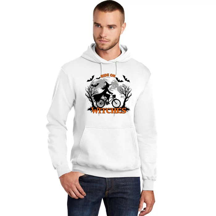 Funny Halloween Full Moon Ride: Witches Cycling Bike Hoodie