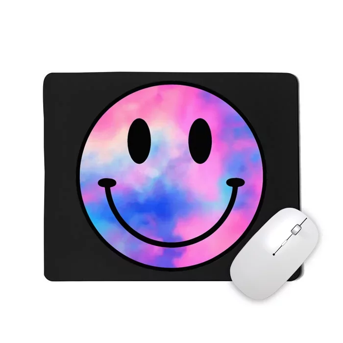 Funny Happy Face Tie Dye Smile Face Meme Trendy Mousepad