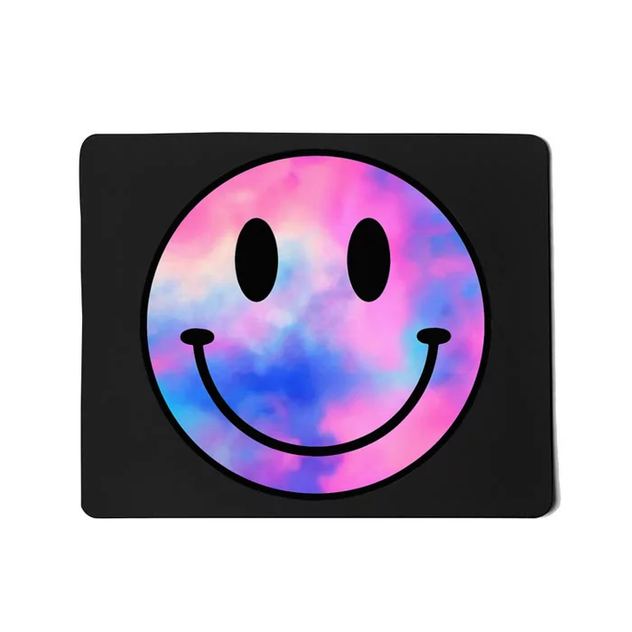 Funny Happy Face Tie Dye Smile Face Meme Trendy Mousepad