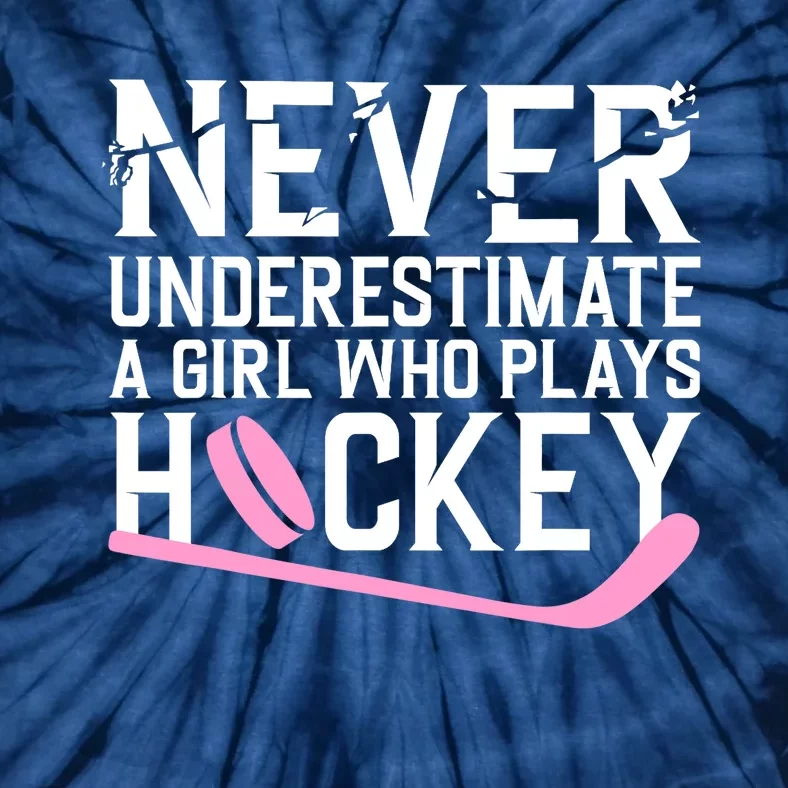 Funny Hockey For Wo Girls Ice Hockey Player Hockey Lovers Tie-Dye T-Shirt