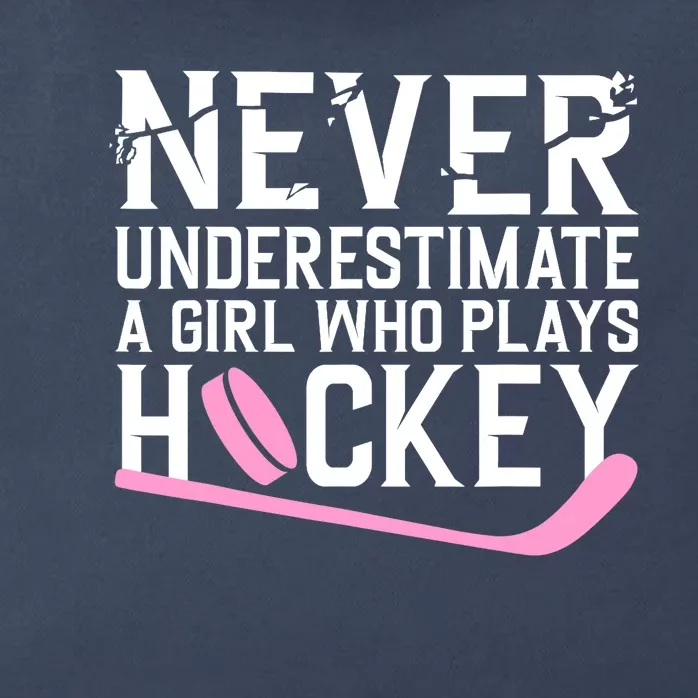 Funny Hockey For Wo Girls Ice Hockey Player Hockey Lovers Zip Tote Bag