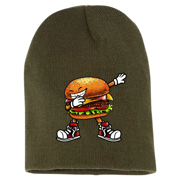 Funny Hamburger For Women Fast Food Short Acrylic Beanie