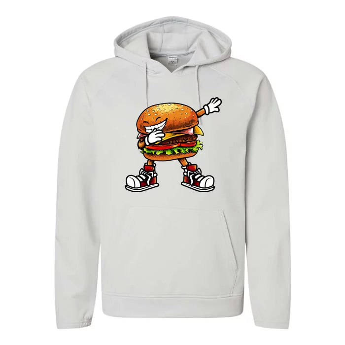 Funny Hamburger For Women Fast Food Performance Fleece Hoodie