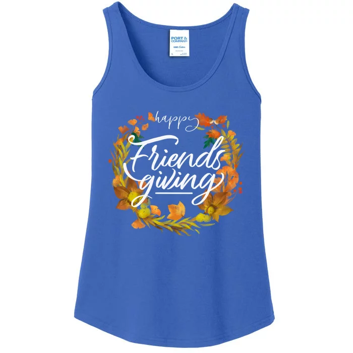 Funny Happy Friendsgiving Turkey Friends Giving Thanksgiving Gift Ladies Essential Tank