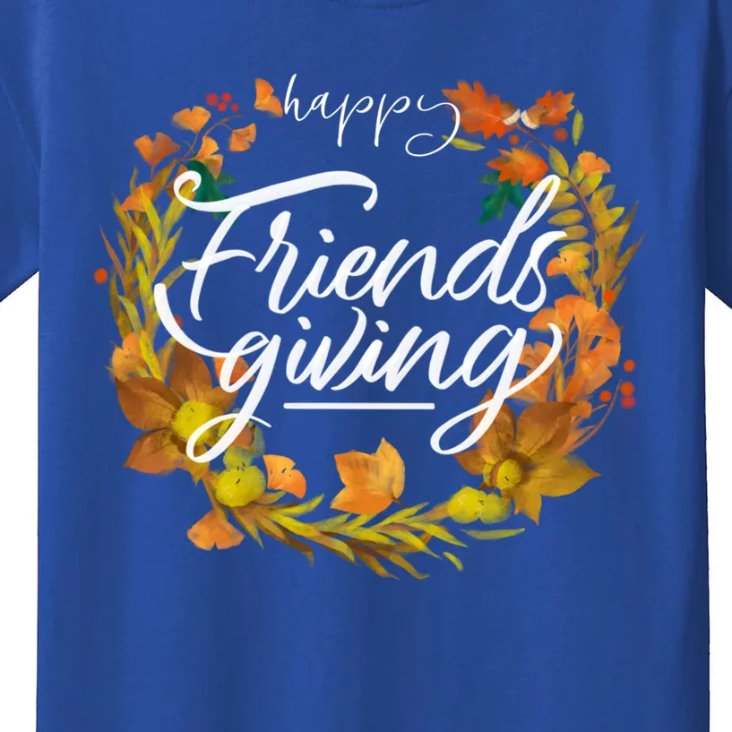 Funny Happy Friendsgiving Turkey Friends Giving Thanksgiving Gift Kids T-Shirt