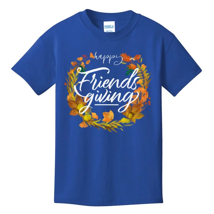 Funny Happy Friendsgiving Turkey Friends Giving Thanksgiving Gift Kids T-Shirt