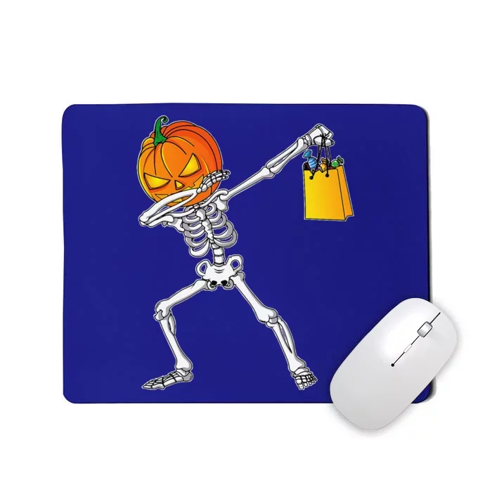 Funny Halloween For Dabbing Skeleton Pumpkin Mousepad